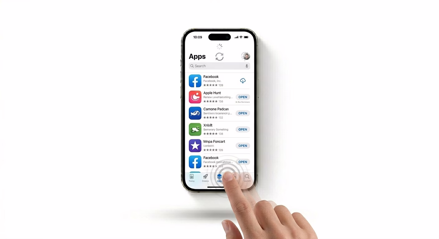 Refreshing App Store cache on iPhone