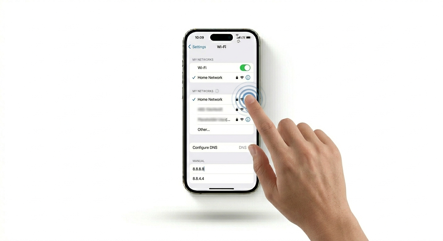 Checking iPhone DNS Settings
