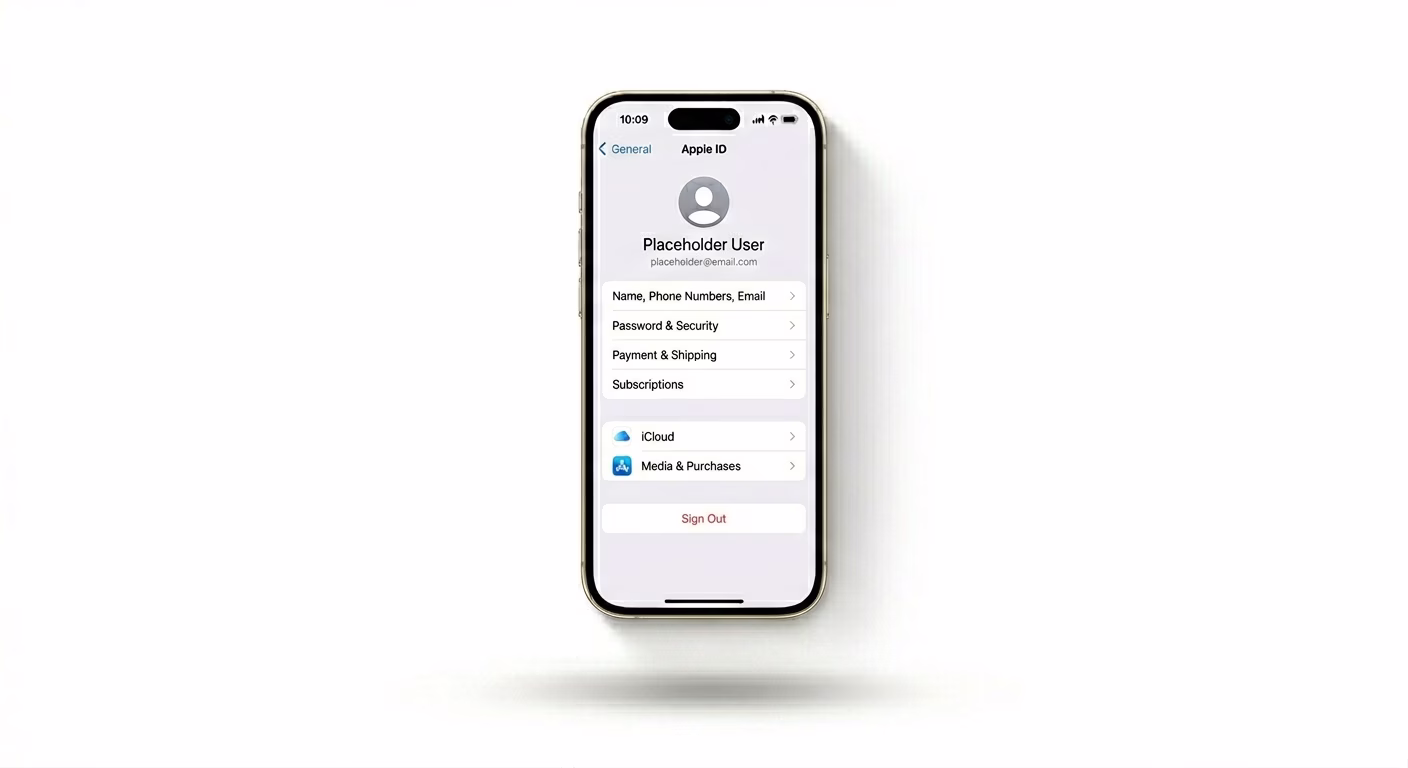 Apple ID sign out and login fix