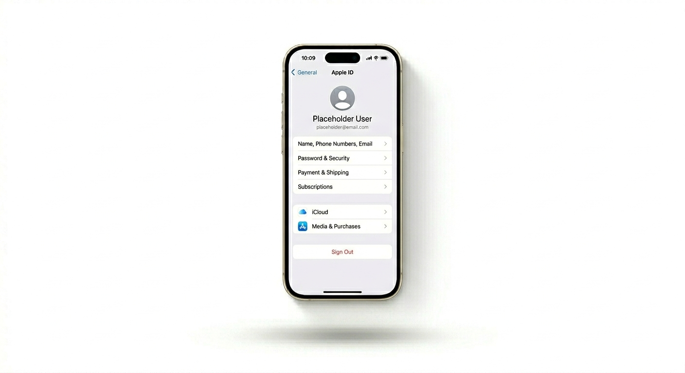 Signing out of Media and Purchases