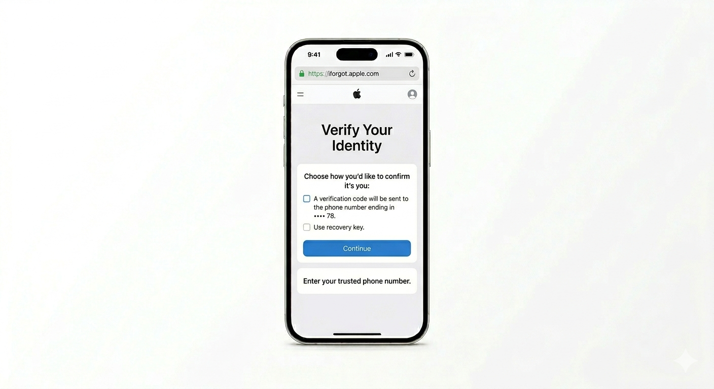 Using Apple iForgot portal to unlock account