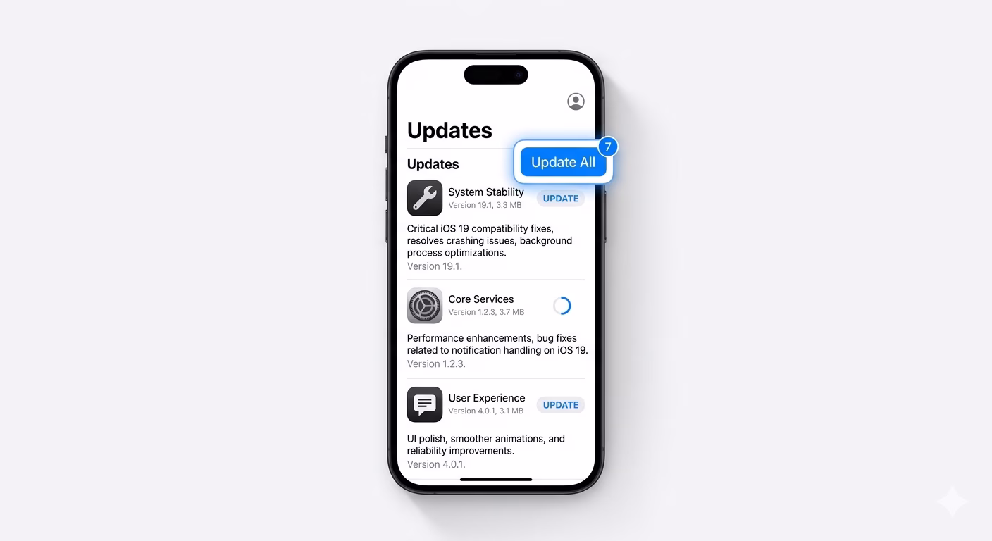 Update apps to fix crashing on iOS 19