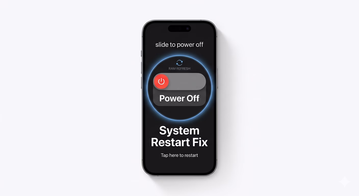 Restart iPhone to fix app crashes