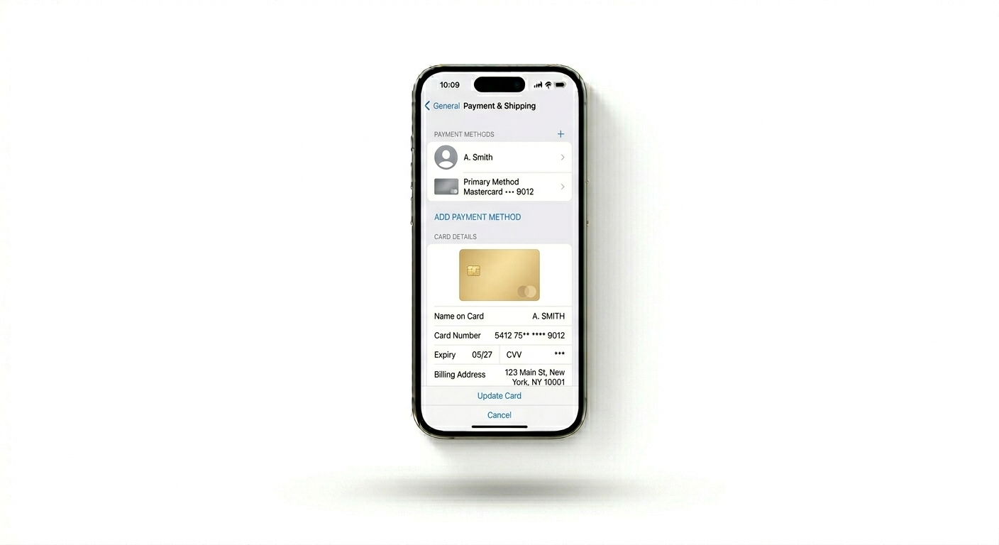 Checking iPhone Payment Information