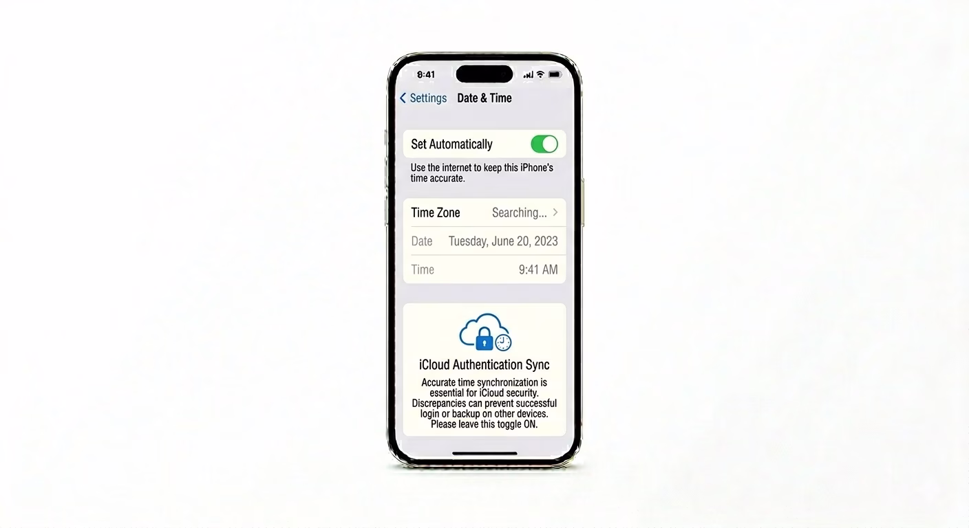 Setting iPhone date and time to automatic