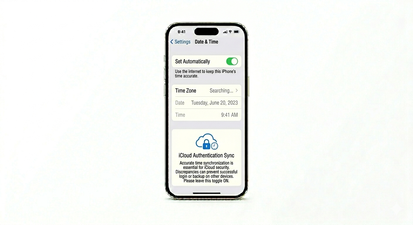Setting iPhone date and time to automatic
