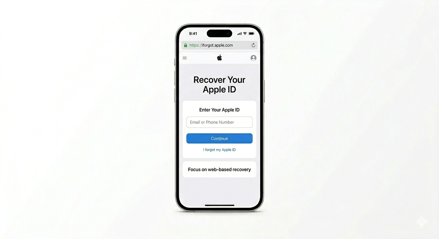 Resetting password via iforgot web portal