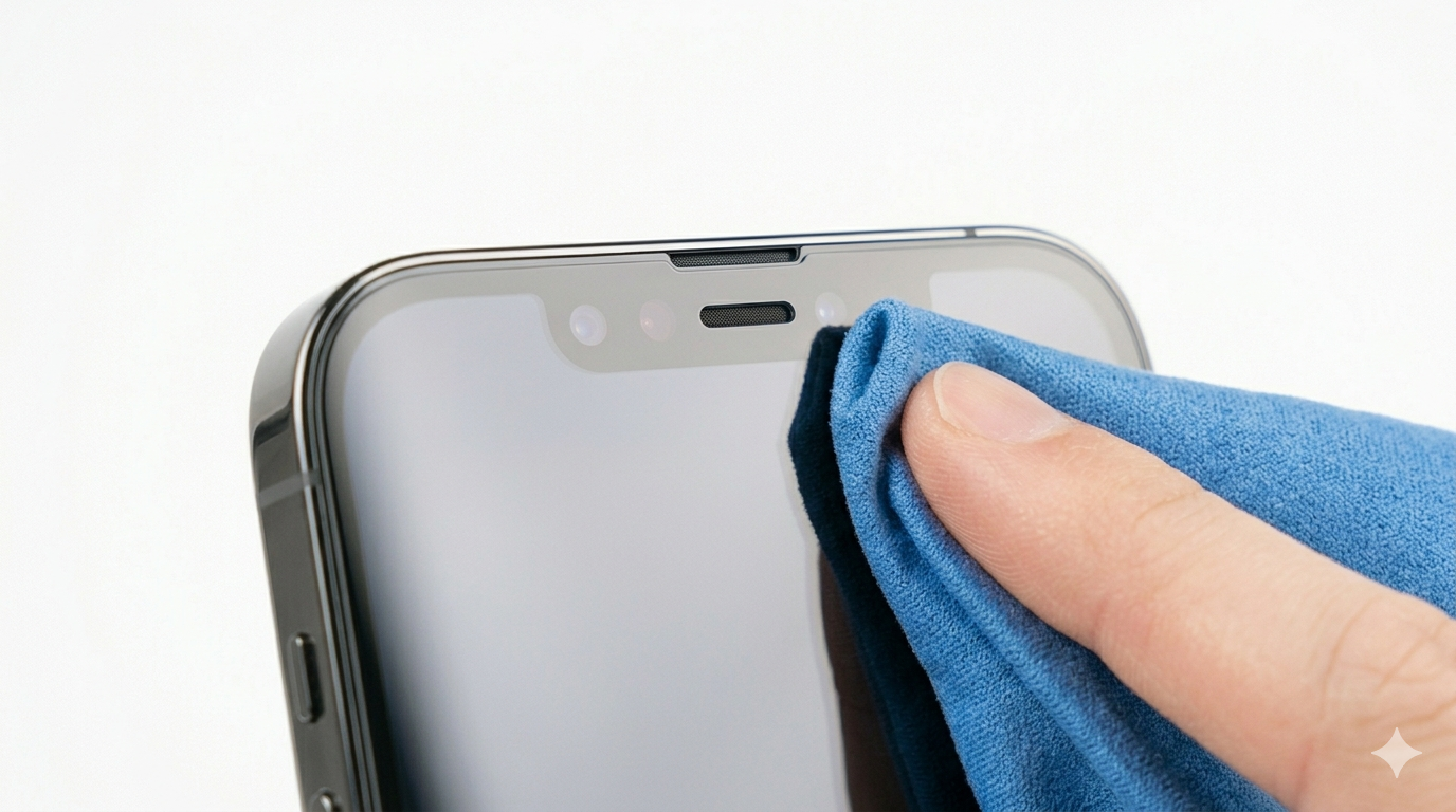 Cleaning iPhone TrueDepth Camera