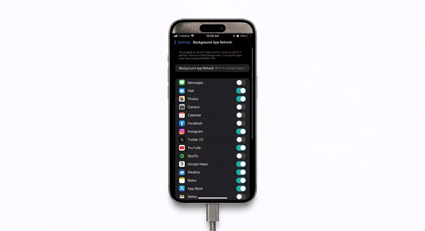 Background App Refresh Settings
