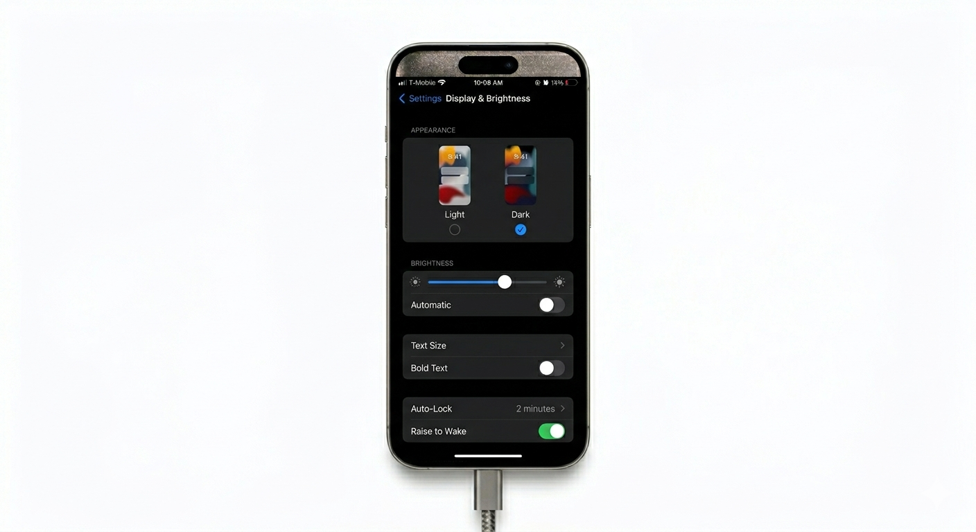 iPhone Dark Mode Settings
