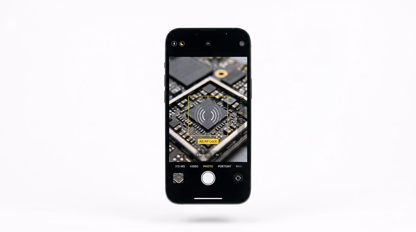 Using AE/AF Lock on iPhone Camera
