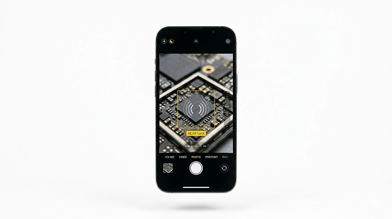 Using AE/AF Lock on iPhone Camera