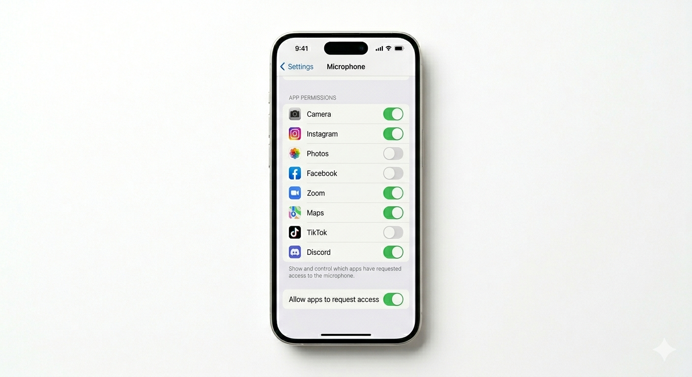 iPhone Microphone Privacy Settings