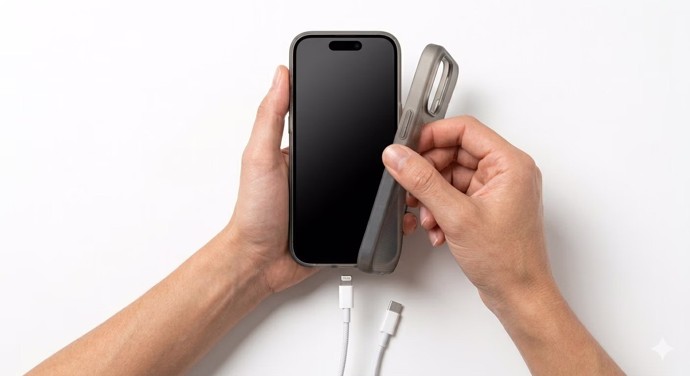 Removing iPhone Case to Cool Down