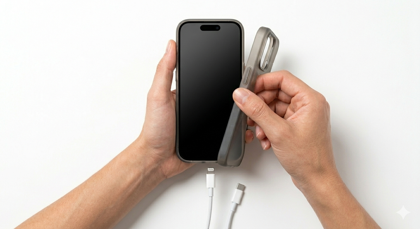 Removing iPhone Case to Cool Down