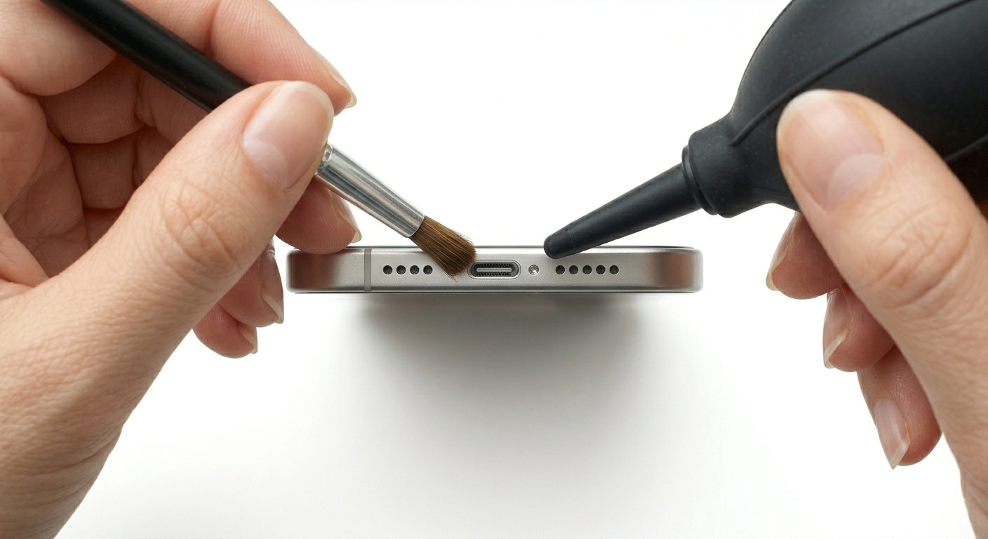 Cleaning iPhone Charging Port