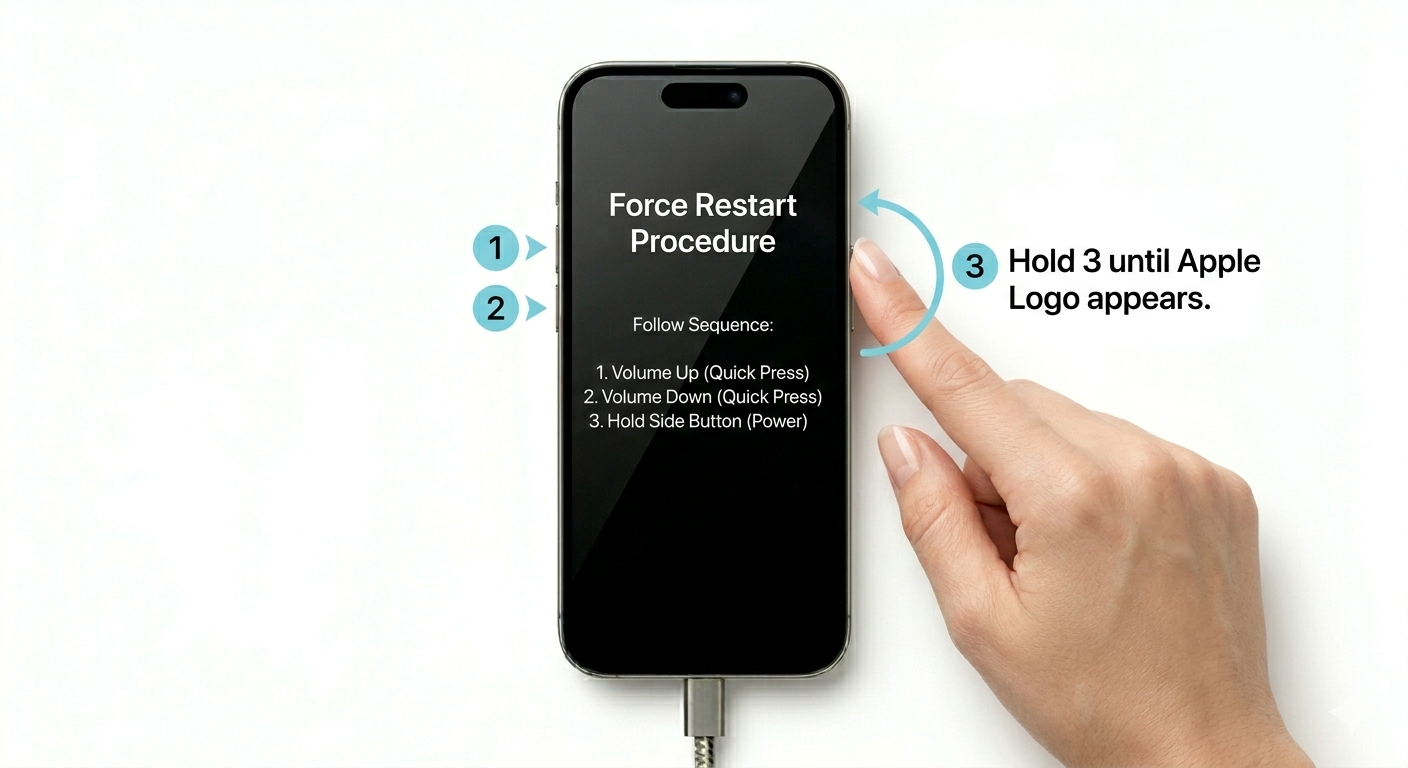 Force Restarting iPhone while plugged in