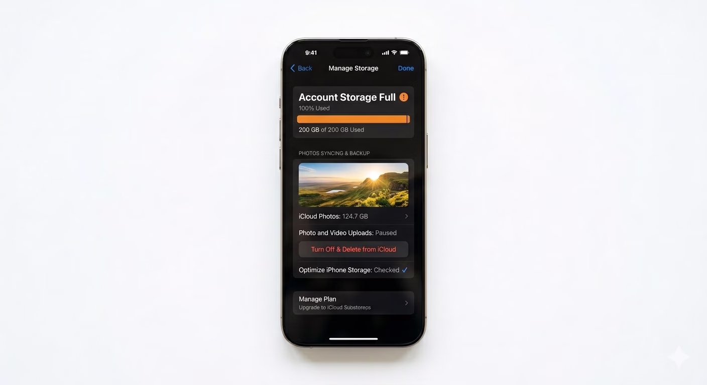 Checking iCloud Storage Status on iPhone