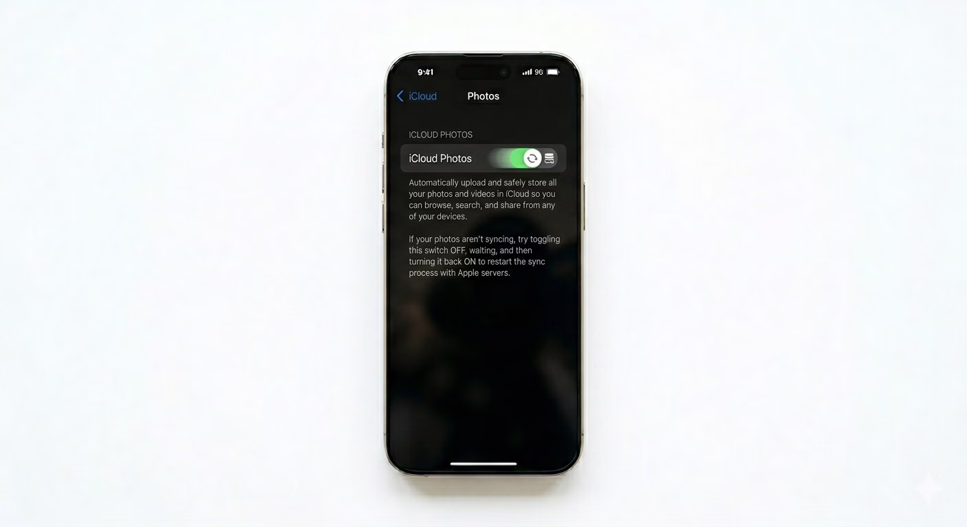 Toggling iCloud Photos Settings