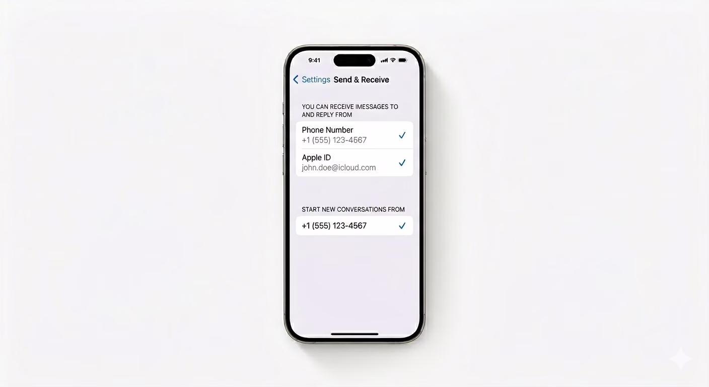 Checking iMessage send and receive settings