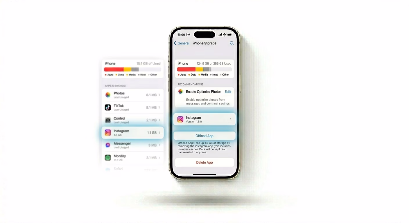 Offloading Instagram on iPhone