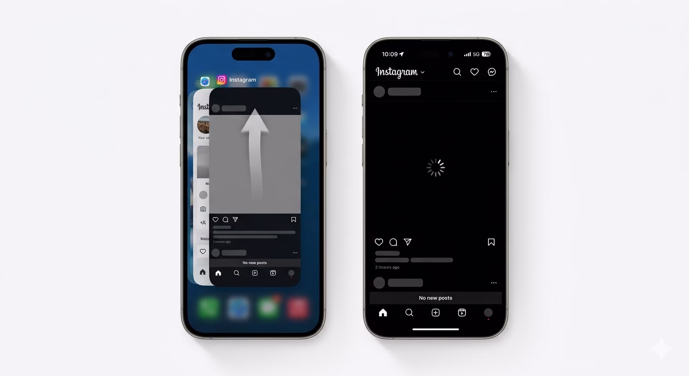Restart Instagram app