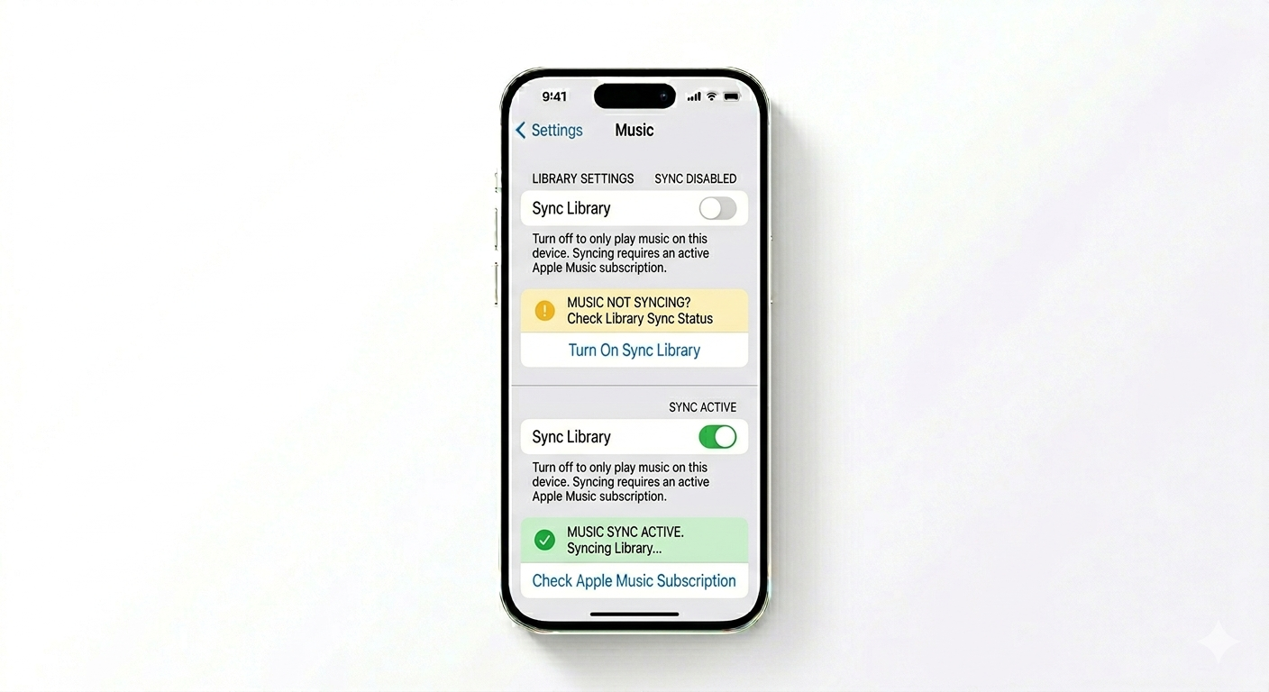 Refreshing Apple Music sync in settings