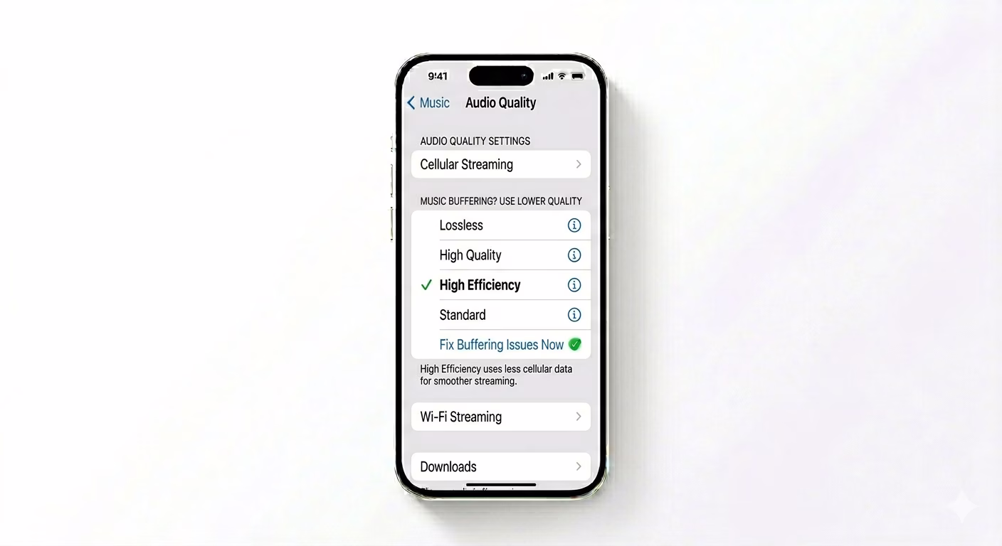 Changing Apple Music streaming quality