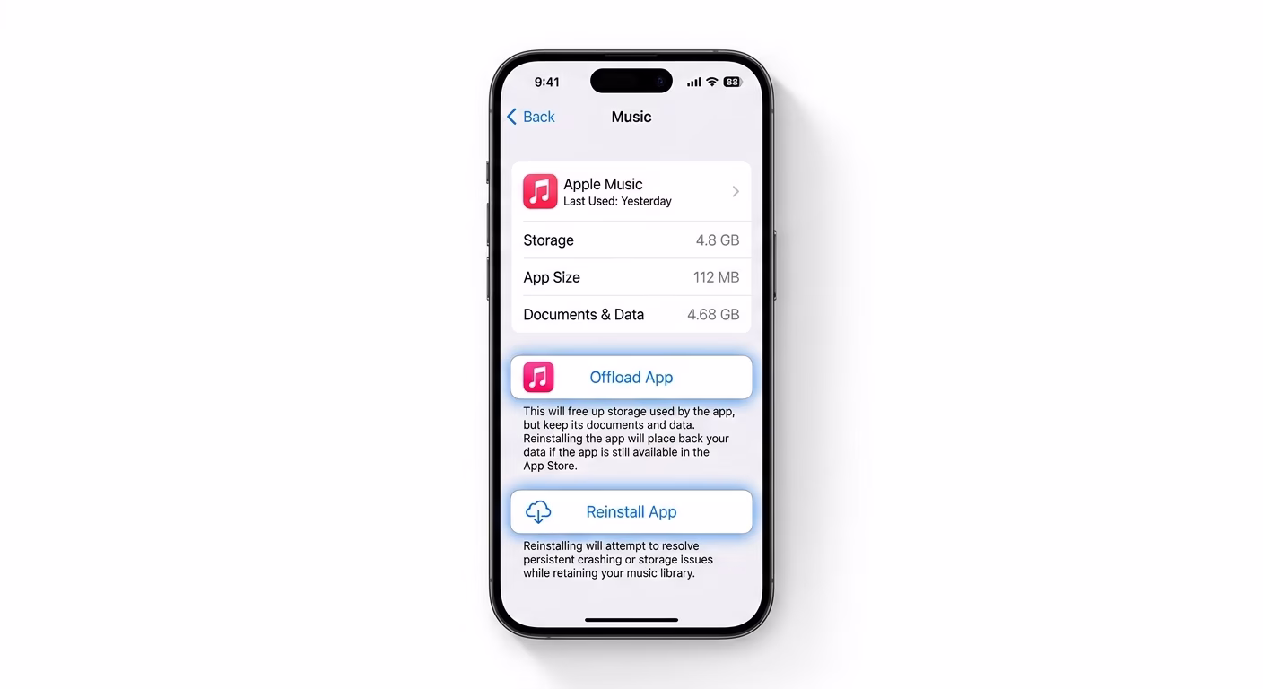 Offloading Music app to fix playback lag