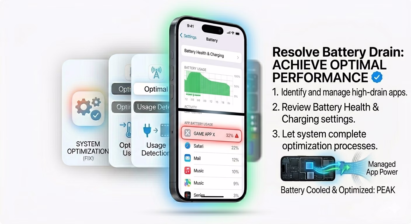 Check battery usage iPhone