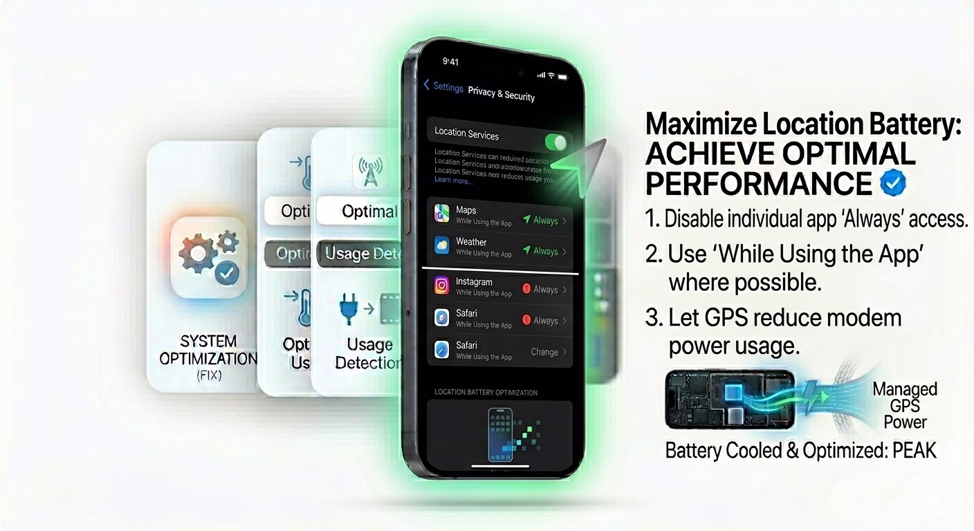 Adjust location services settings
