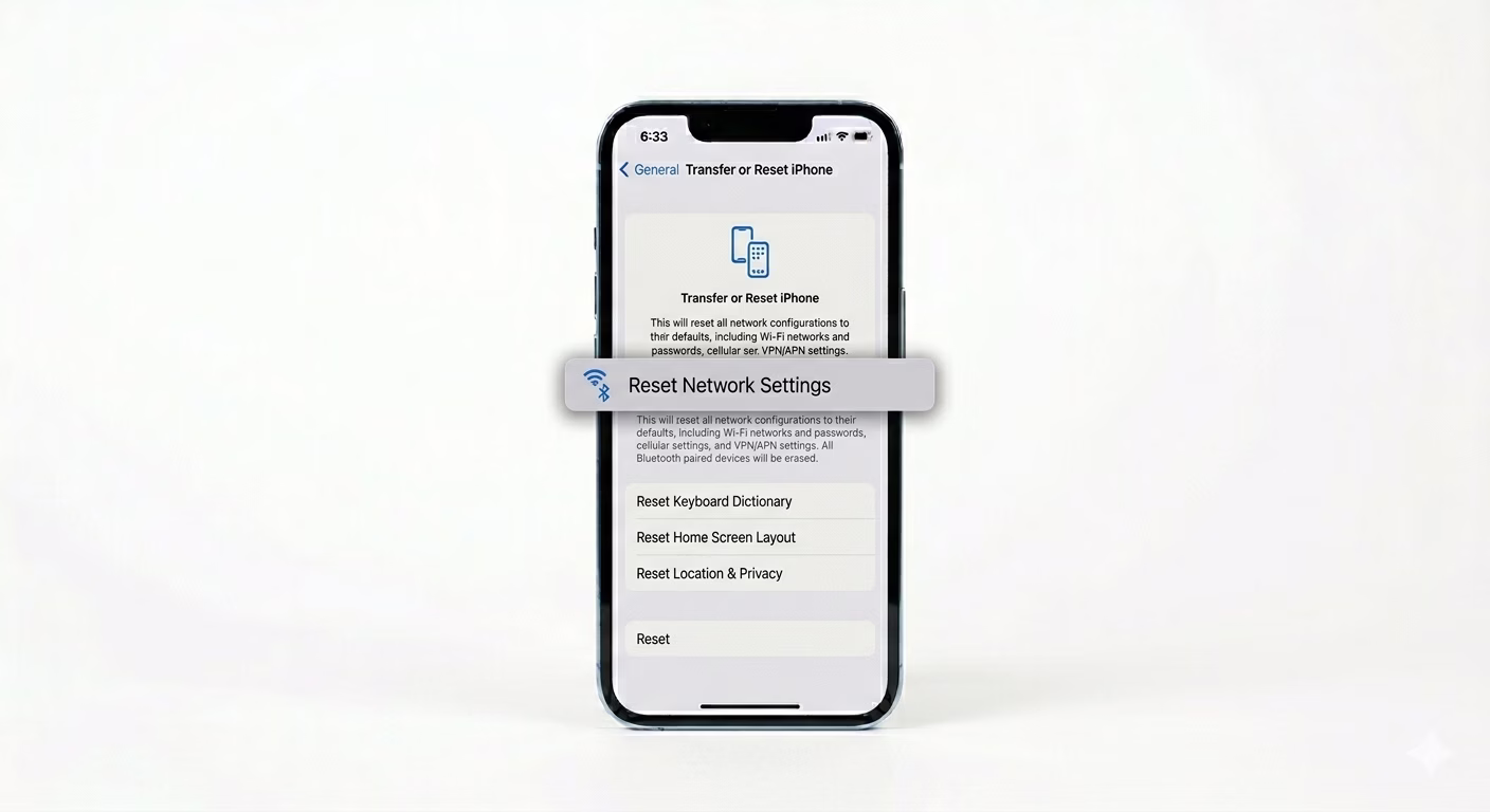 Resetting iPhone Network Settings for Bluetooth