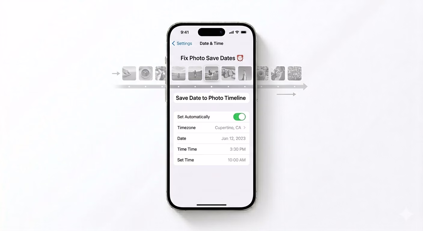 Adjusting iPhone date and time settings