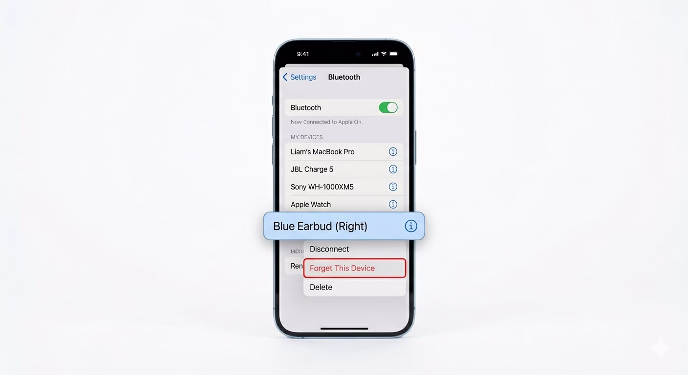 Forgetting old Bluetooth devices on iPhone