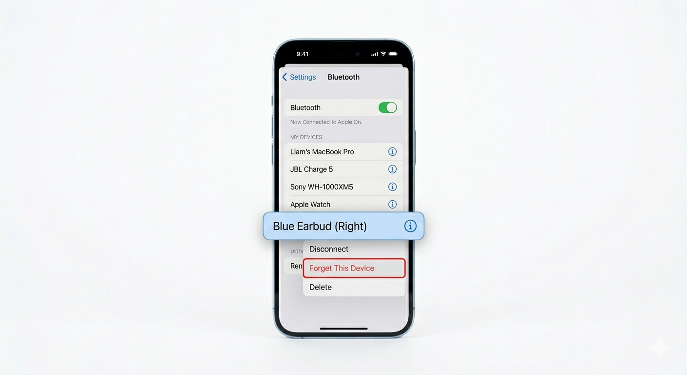 Forgetting old Bluetooth devices on iPhone