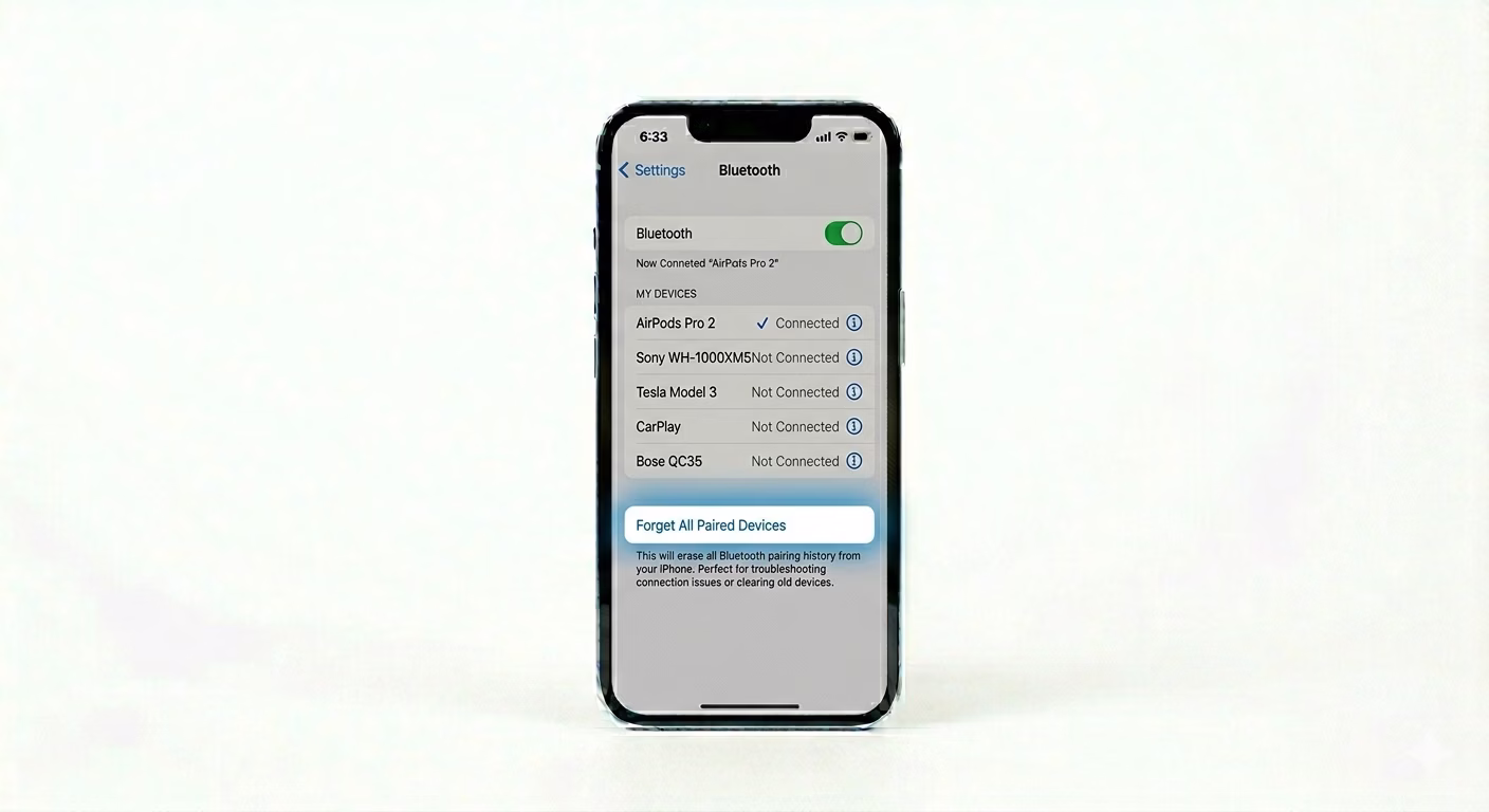 Forgetting car bluetooth on iPhone