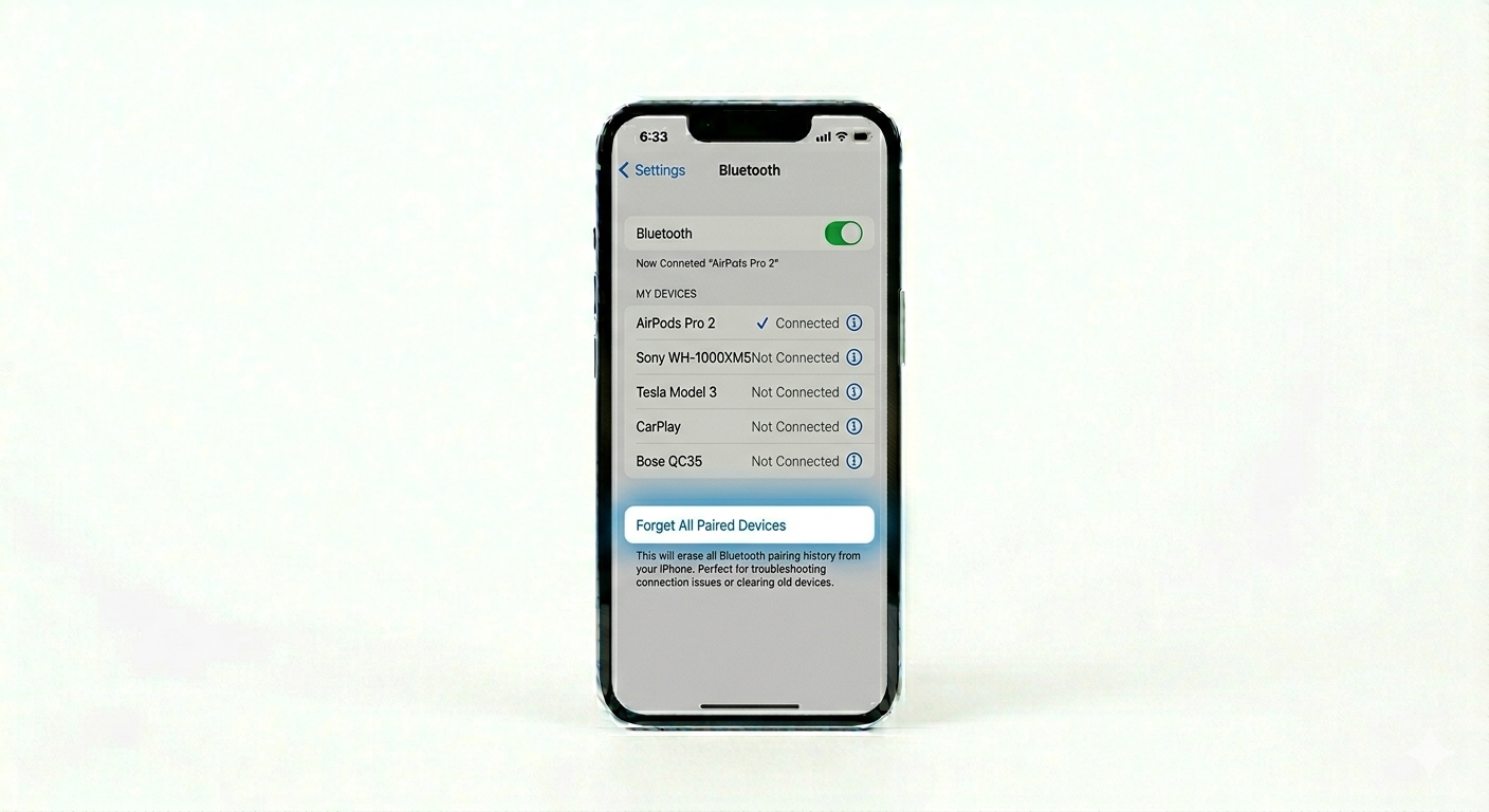 Forgetting car bluetooth on iPhone