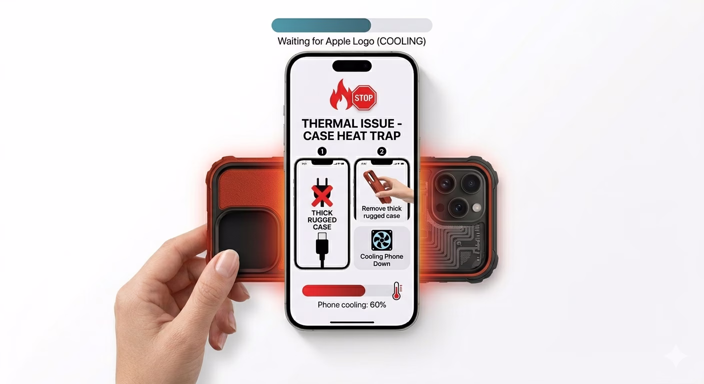 iPhone overheating due to thick case