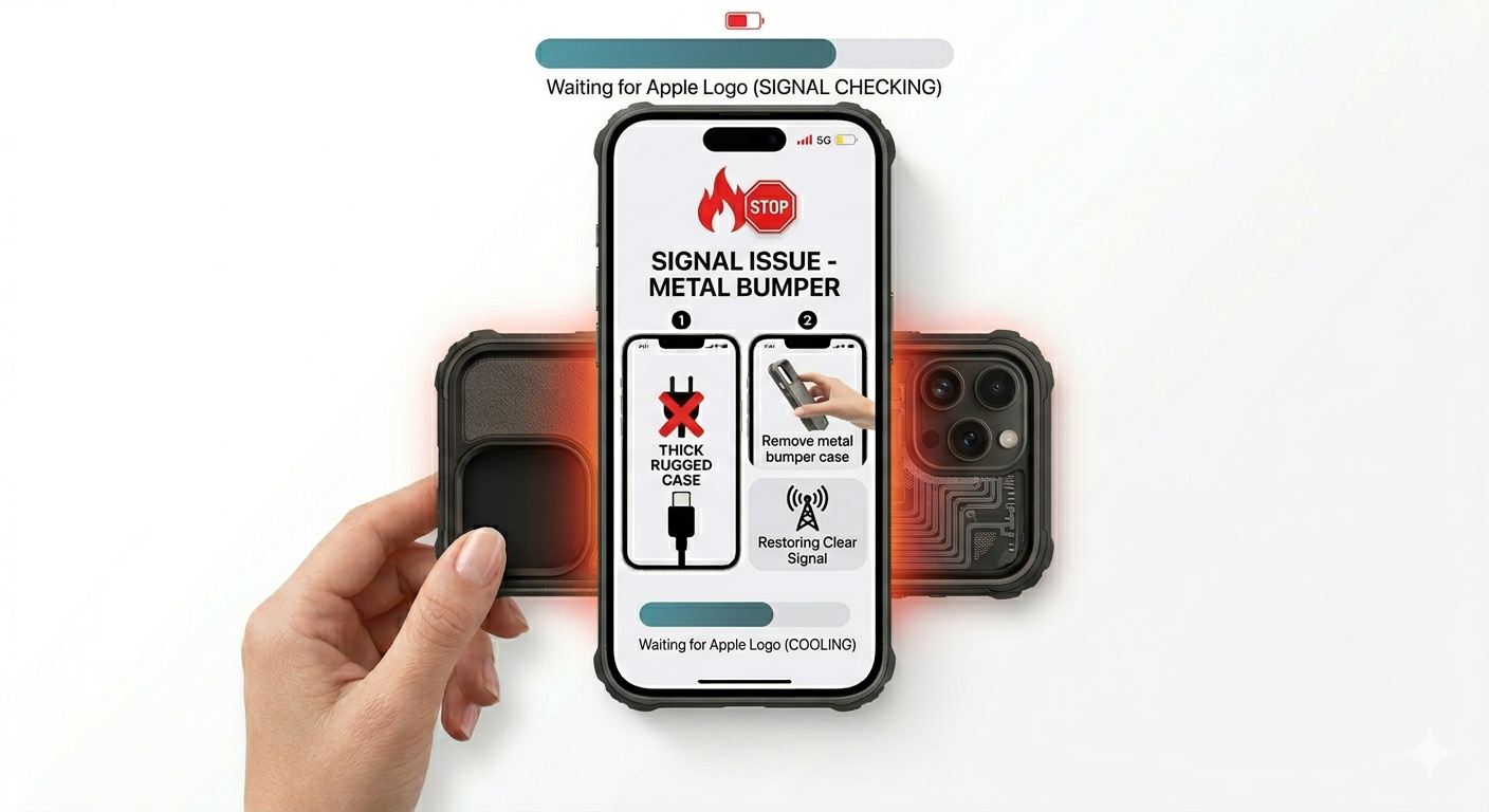 Signal interference caused by metal cases