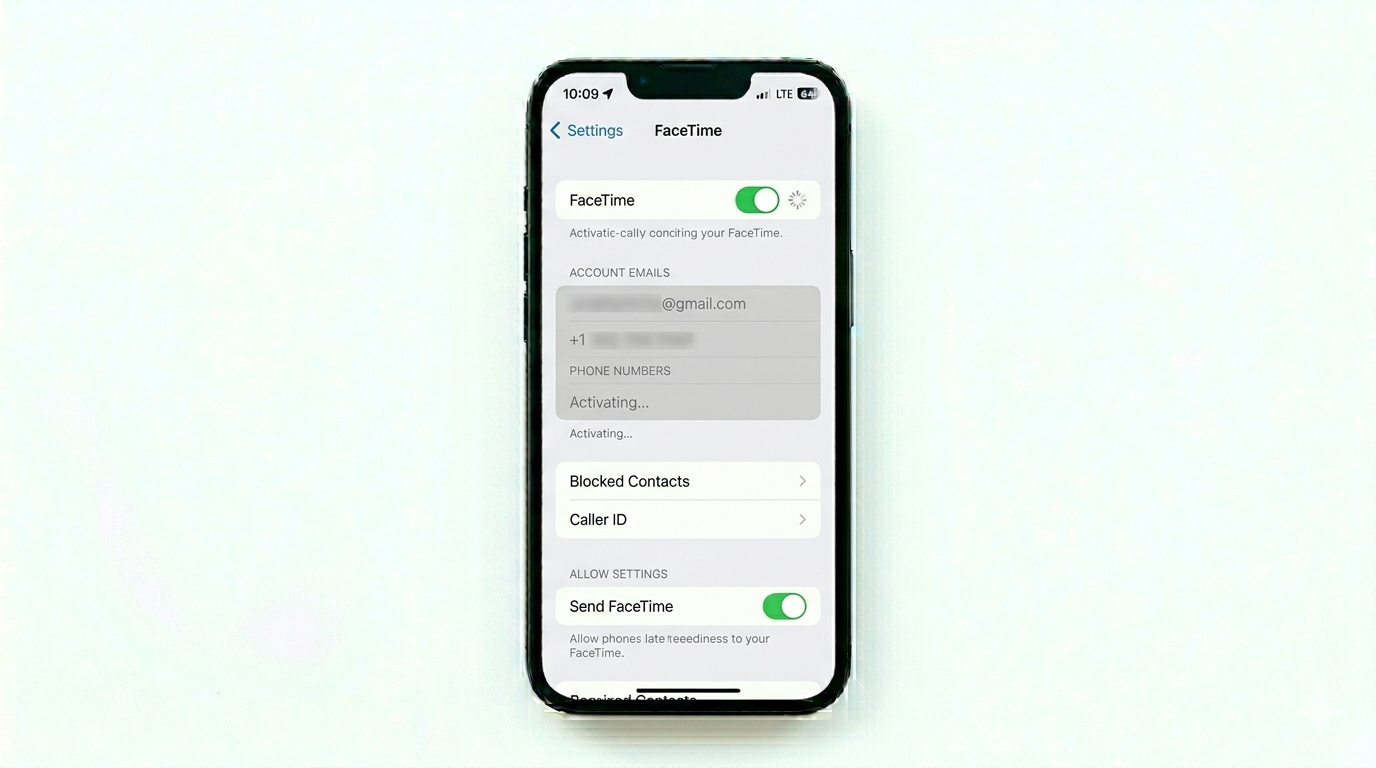 Re-activating FaceTime in iPhone settings