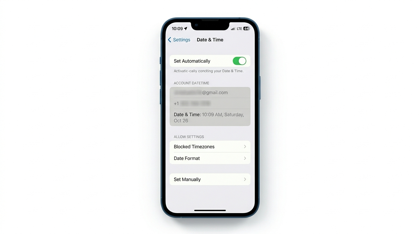 Syncing date and time for FaceTime fix