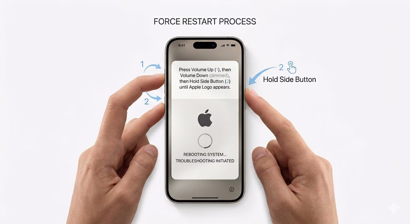 Force Restarting Frozen iPhone