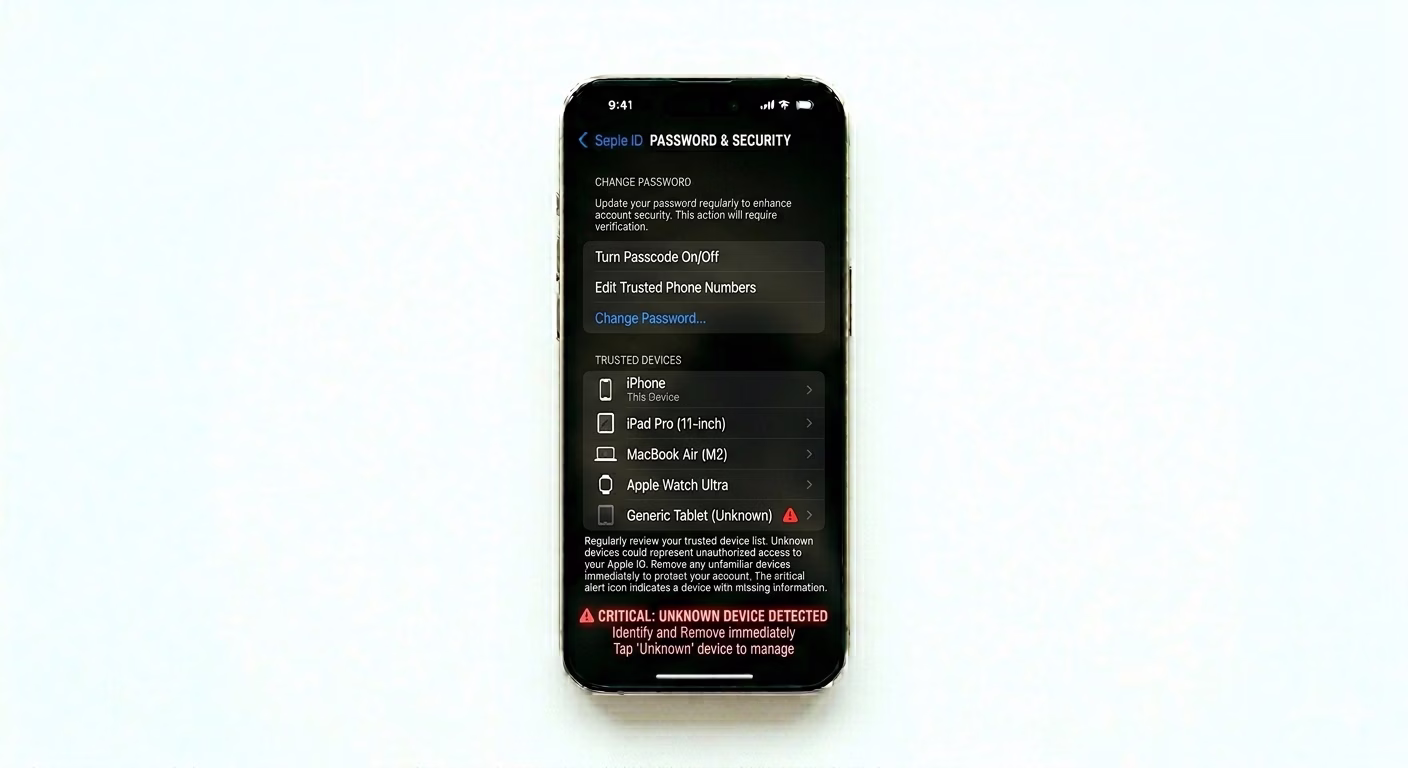 Securing Apple ID and removing unknown devices