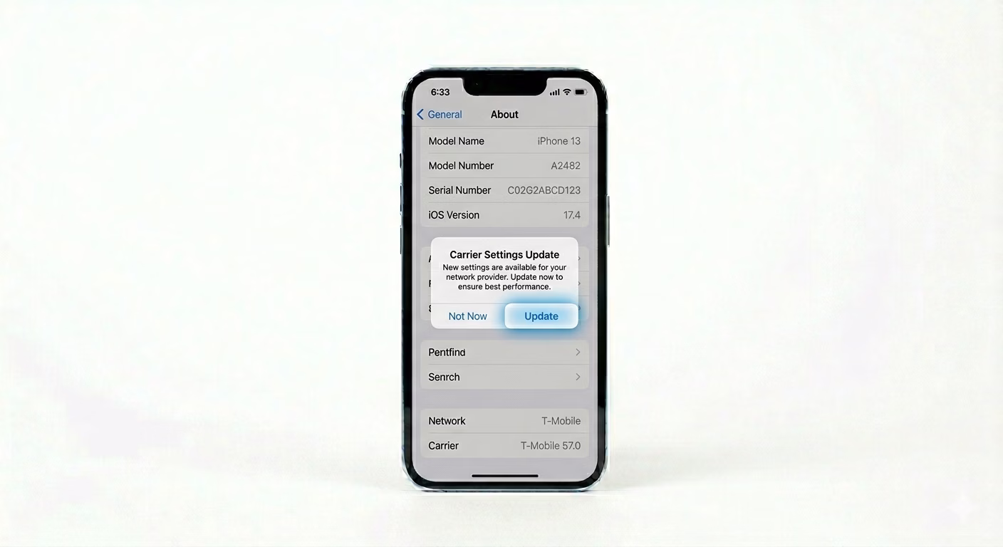 Updating iPhone Carrier Settings