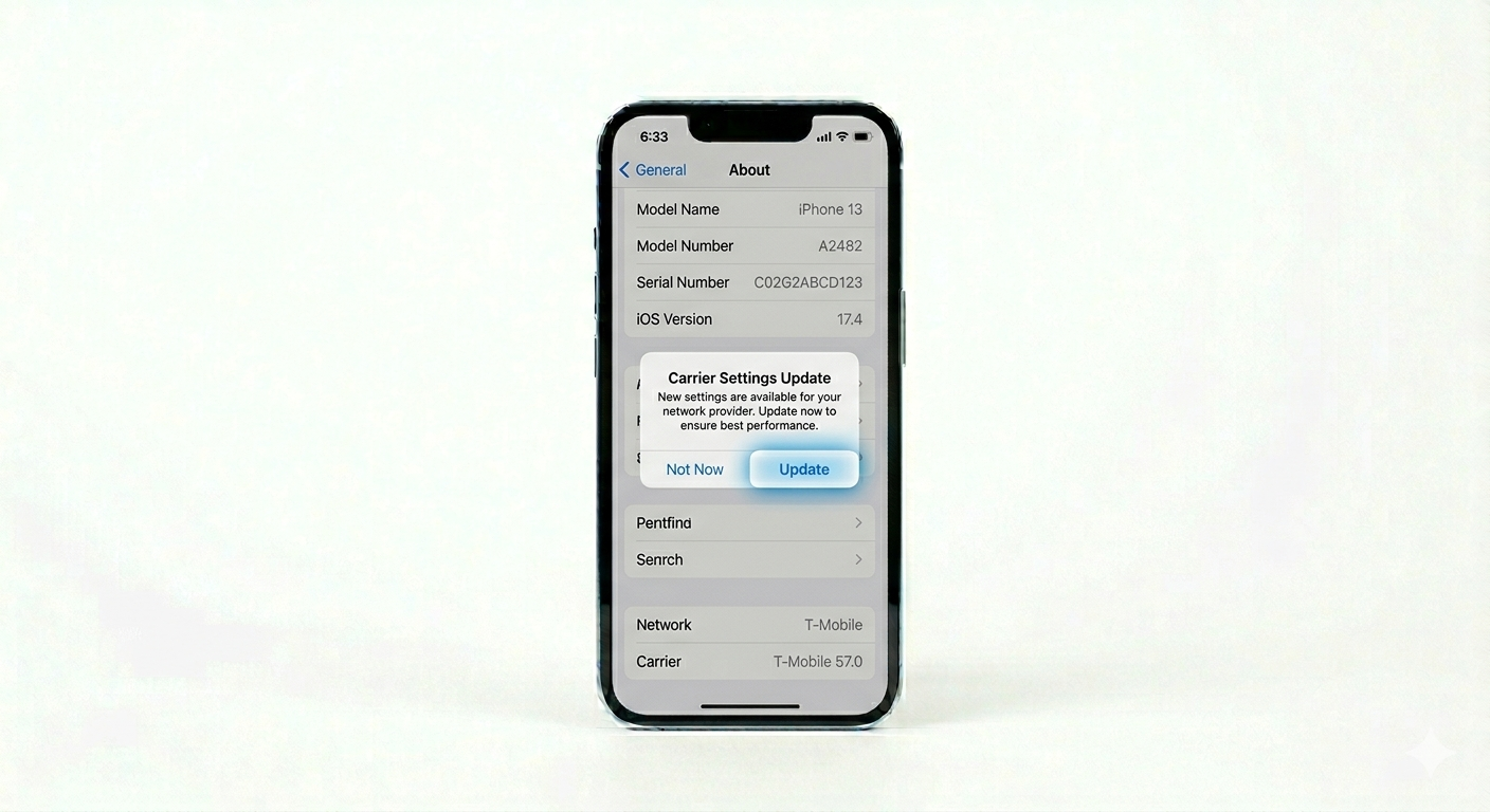 Updating iPhone Carrier Settings