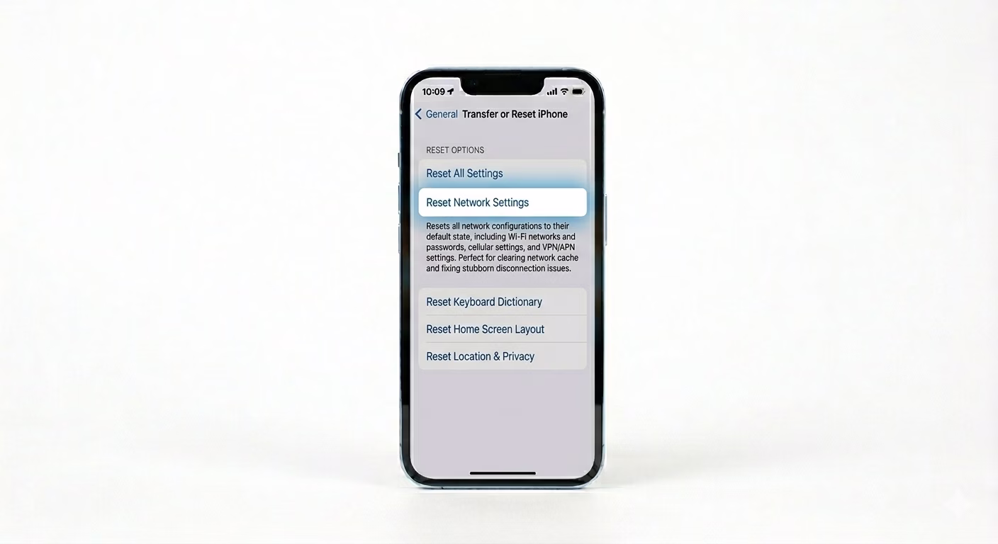 Resetting Network Settings on iPhone