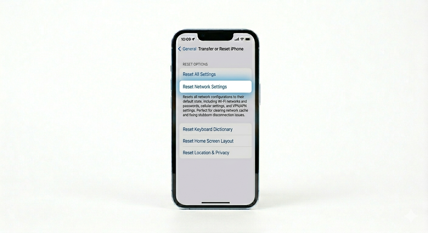 Resetting Network Settings on iPhone