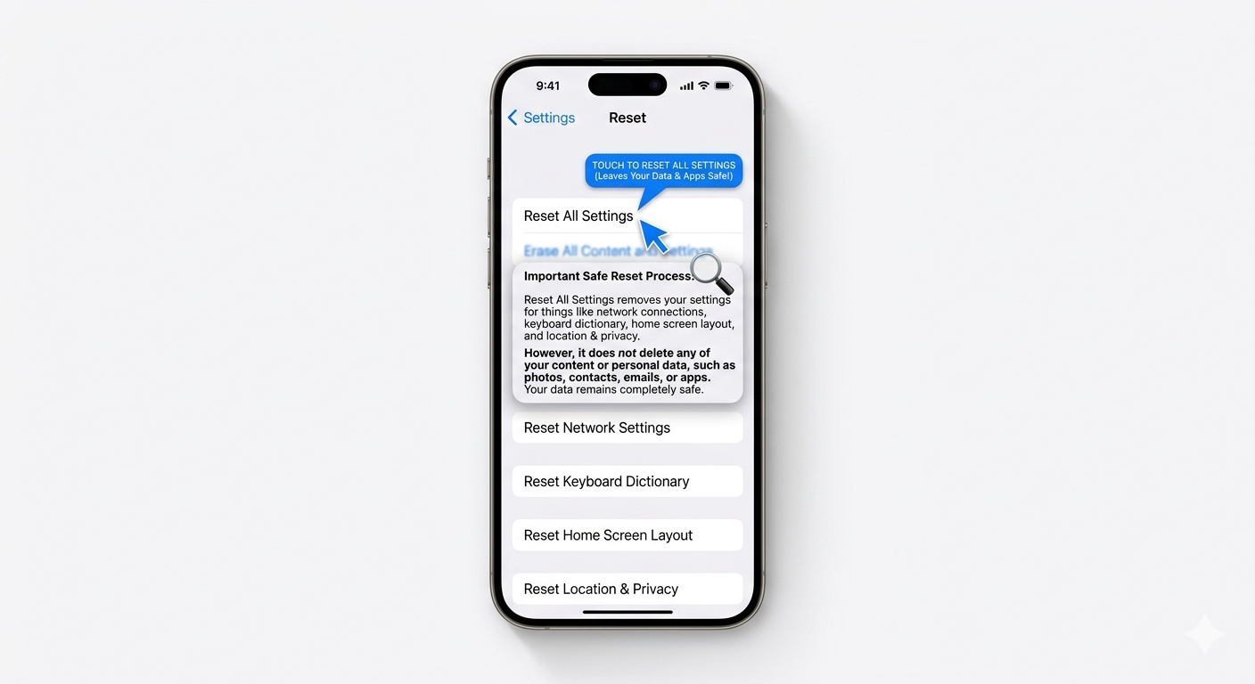 Resetting iPhone Settings