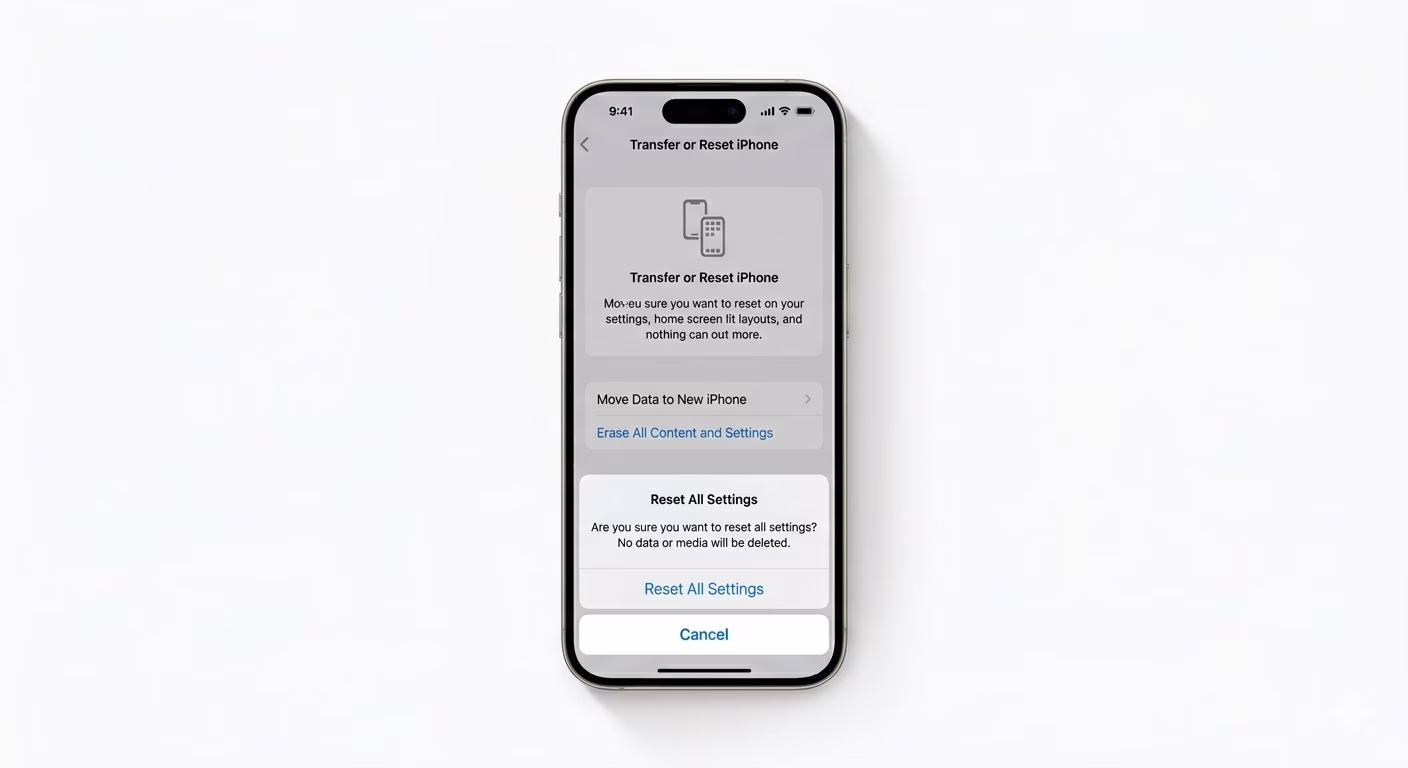 Resetting all settings to fix iPhone lag