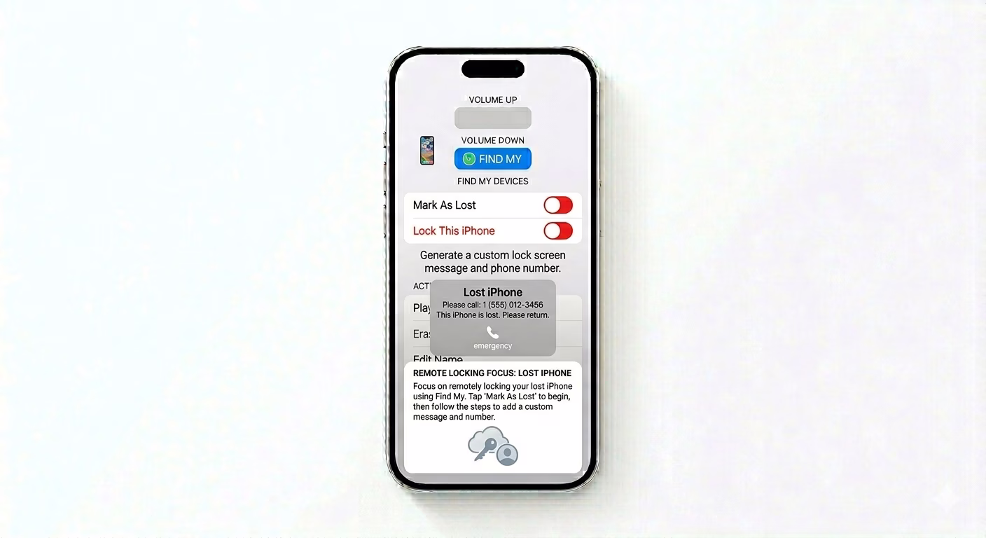 Enabling Lost Mode on iPhone via iCloud
